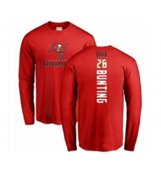 Football Tampa Bay Buccaneers #26 Sean Bunting Red Backer Long Sleeve T-Shirt