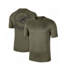 Football Men's Miami Dolphins Olive 2019 Salute to Service Sideline Seal Legend Performance T-Shirt