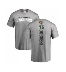 Football Jacksonville Jaguars #75 Cedric Ogbuehi Ash Backer T-Shirt