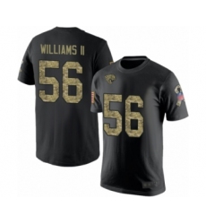 Football Men's Jacksonville Jaguars #56 Quincy Williams II Black Camo Salute to Service T-Shirt