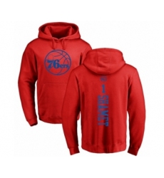 NBA Nike Philadelphia 76ers #1 Landry Shamet Red One Color Backer Pullover Hoodie