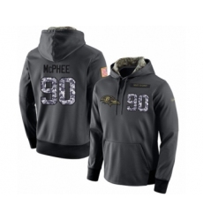 Football Men's Baltimore Ravens #90 Pernell McPhee Stitched Black Anthracite Salute to Service Player Performance Hoodie