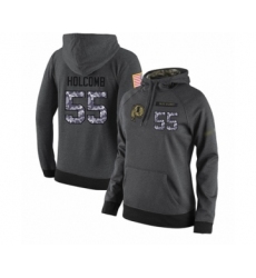 Football Women's Washington Redskins #55 Cole Holcomb Stitched Black Anthracite Salute to Service Player Performance Hoodie