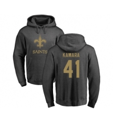 Football New Orleans Saints #41 Alvin Kamara Ash One Color Pullover Hoodie