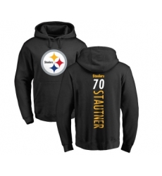 Football Pittsburgh Steelers #70 Ernie Stautner Black Backer Pullover Hoodie