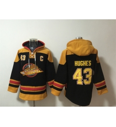 Men's Vancouver Canucks #43 Quinn Hughes Green Ageless Must-Have Lace-Up Pullover Hoodie