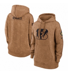 Women's Cincinnati Bengals Nike Brown 2023 Salute to Service Pullover Hoodie