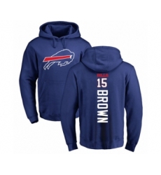 Football Buffalo Bills #15 John Brown Royal Blue Backer Pullover Hoodie