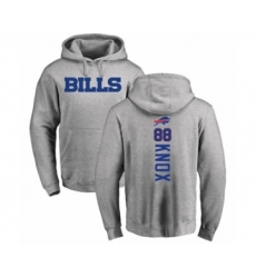 Football Buffalo Bills #88 Dawson Knox Ash Backer Pullover Hoodie