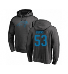 Football Carolina Panthers #53 Brian Burns Ash One Color Pullover Hoodie