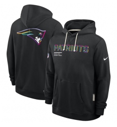 Men's New England Patriots Black 2025 Crucial Catch Dri-FIT Hoodie