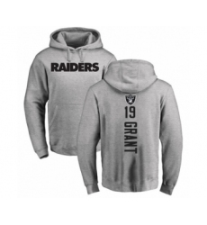 Football Oakland Raiders #19 Ryan Grant Ash Backer Pullover Hoodie