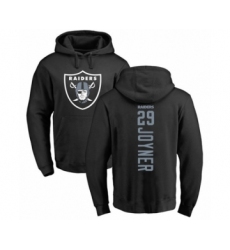 Football Oakland Raiders #29 Lamarcus Joyner Black Backer Pullover Hoodie