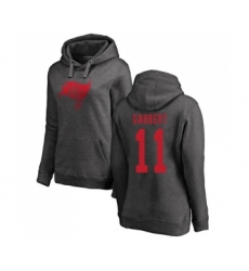 Football Women's Tampa Bay Buccaneers #11 Blaine Gabbert Ash One Color Pullover Hoodie