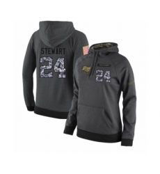 Football Women's Tampa Bay Buccaneers #24 Darian Stewart Stitched Black Anthracite Salute to Service Player Performance Hoodie