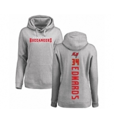 Football Women's Tampa Bay Buccaneers #34 Mike Edwards Ash Backer Pullover Hoodie