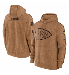 Men's Kansas City Chiefs Nike Brown 2023 Salute To Service Club Pullover Hoodie