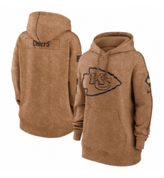 Women's Kansas City Chiefs Nike Brown 2023 Salute to Service Pullover Hoodie