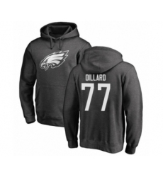 Philadelphia Eagles #77 Andre Dillard Ash One Color Pullover Hoodie