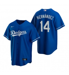 Men's Nike Los Angeles Dodgers #14 Enrique Hernandez Royal Alternate Stitched Baseball Jersey