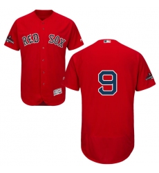 Men's Majestic Boston Red Sox #9 Ted Williams Red Alternate Flex Base Authentic Collection 2018 World Series Champions MLB Jersey