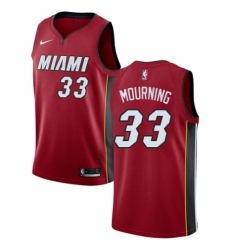 Women's Nike Miami Heat #33 Alonzo Mourning Authentic Red NBA Jersey Statement Edition