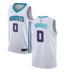 Women's Nike Jordan Charlotte Hornets #0 Miles Bridges Swingman White NBA Jersey - Association Edition