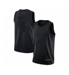 Men's Los Angeles Lakers #4 Byron Scott Swingman Black MVP Basketball Jersey