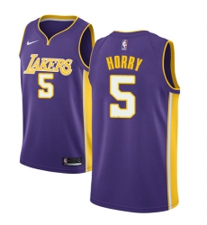 Women's Nike Los Angeles Lakers #5 Robert Horry Swingman Purple NBA Jersey - Statement Edition