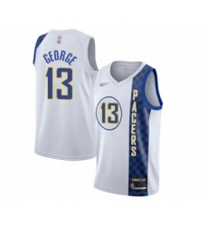 Men's Indiana Pacers #33 Myles Turner Swingman White Basketball Jersey - 2019 20 City Edition