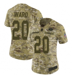 Women's Nike San Francisco 49ers #20 Jimmie Ward Limited Camo 2018 Salute to Service NFL Jersey