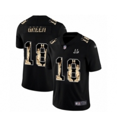 Men's Cincinnati Bengals #18 A.J. Green Limited Black Statue of Liberty Football Jersey