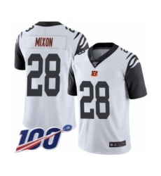 Men's Cincinnati Bengals #28 Joe Mixon Limited White Rush Vapor Untouchable 100th Season Football Jersey Men's Cincinnati Bengals #28 Joe Mixon Limited White Rush Vapor Untouchable 100th Season Football Jersey
