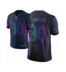 Men Dallas Cowboys #90 Demarcus Lawrence Navy Vapor Limited City Edition Jersey